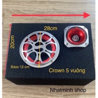 Loa Bluetooth Sub Crown 5 công suất 12W dán tròn và vuông