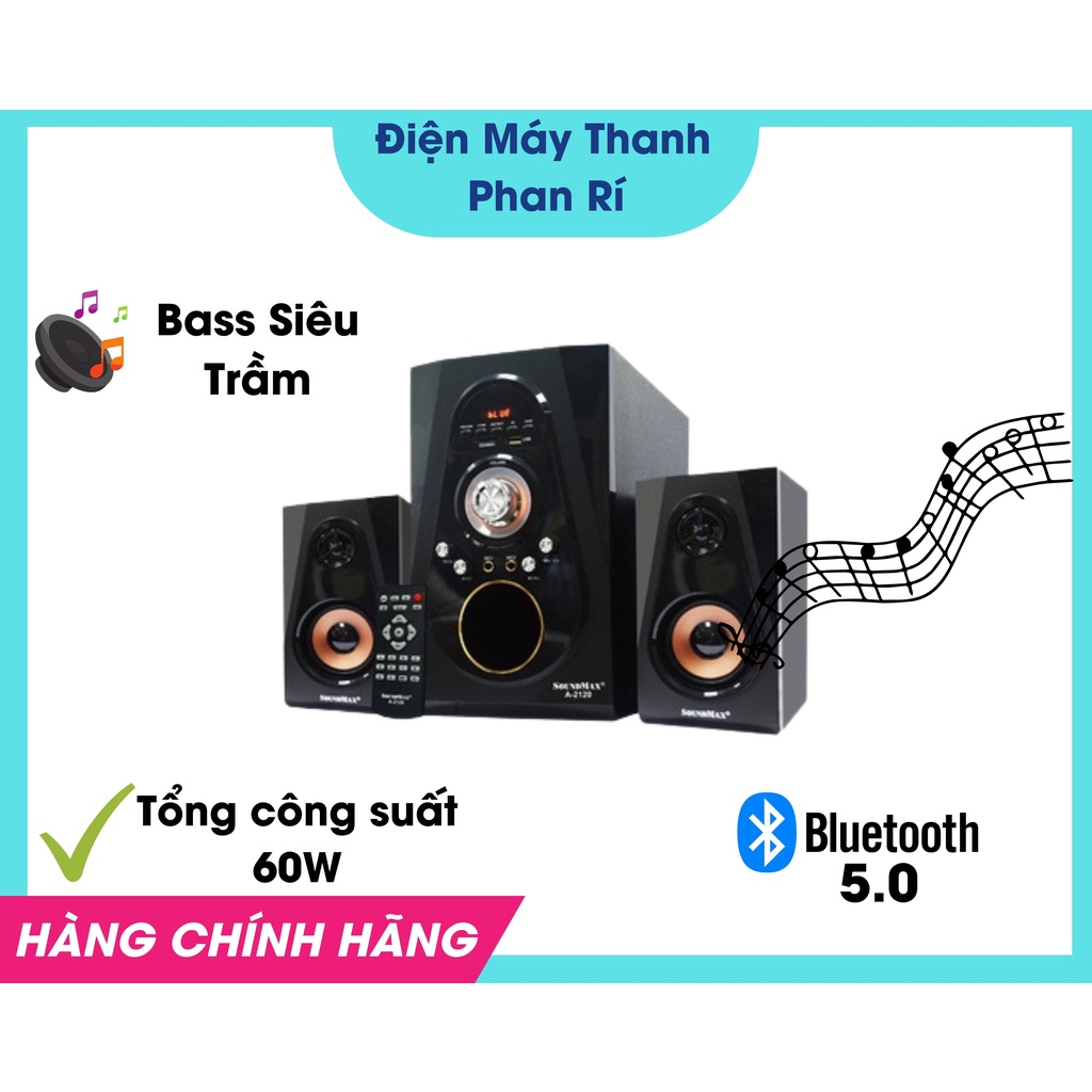 Loa Máy Tính, Loa Vi Tính SOUNDMAX A2120 Bass Siêu Trầm, phù hợp máy vi tính PC, laptop