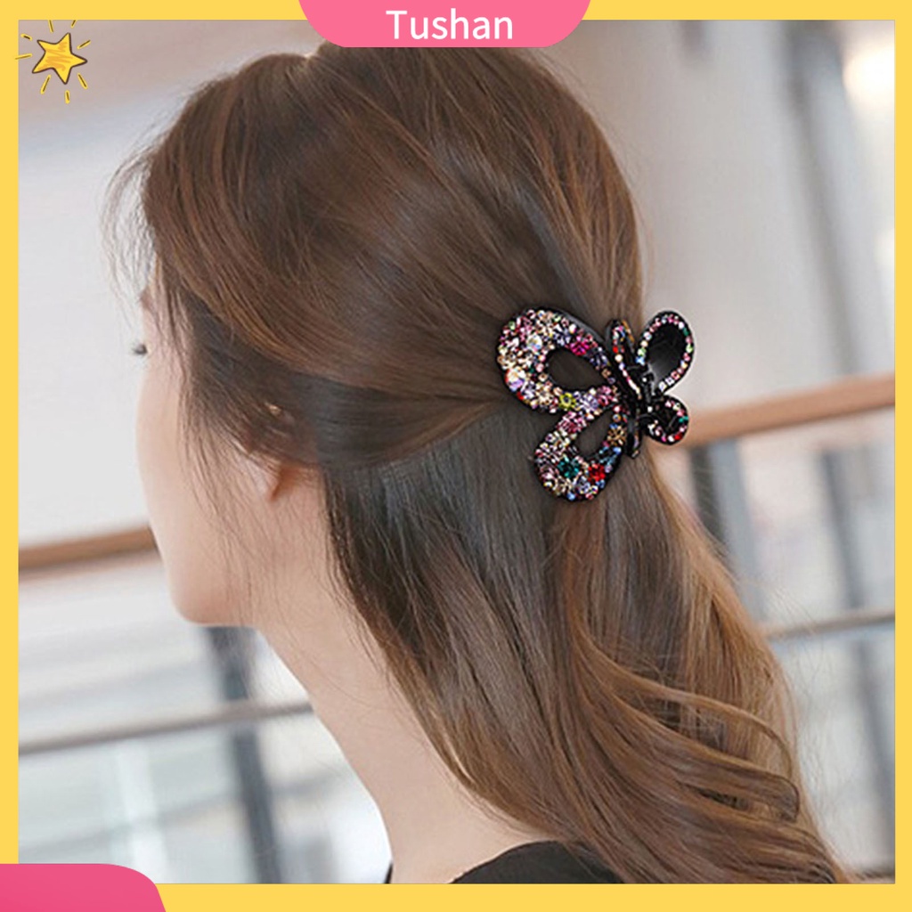Kẹp tóc hình bướm đính đá sang trọng cho nữ