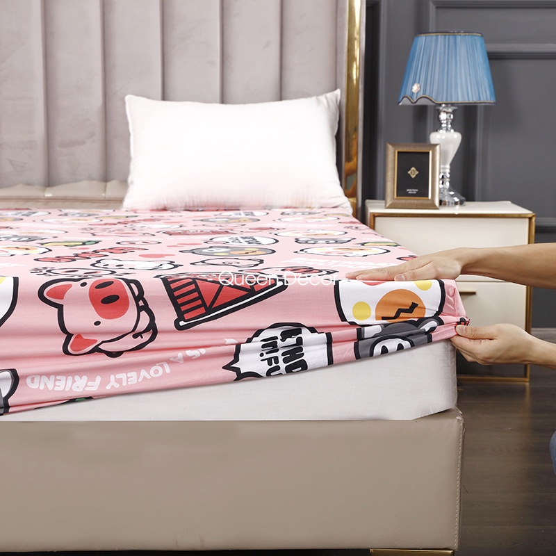 Ga Giường Ga Trải Nệm Cotton Poly M6 M8 Nhiều Họa Tiết (Bo Chun Miễn Phí) - Queen Decor | BigBuy360 - bigbuy360.vn