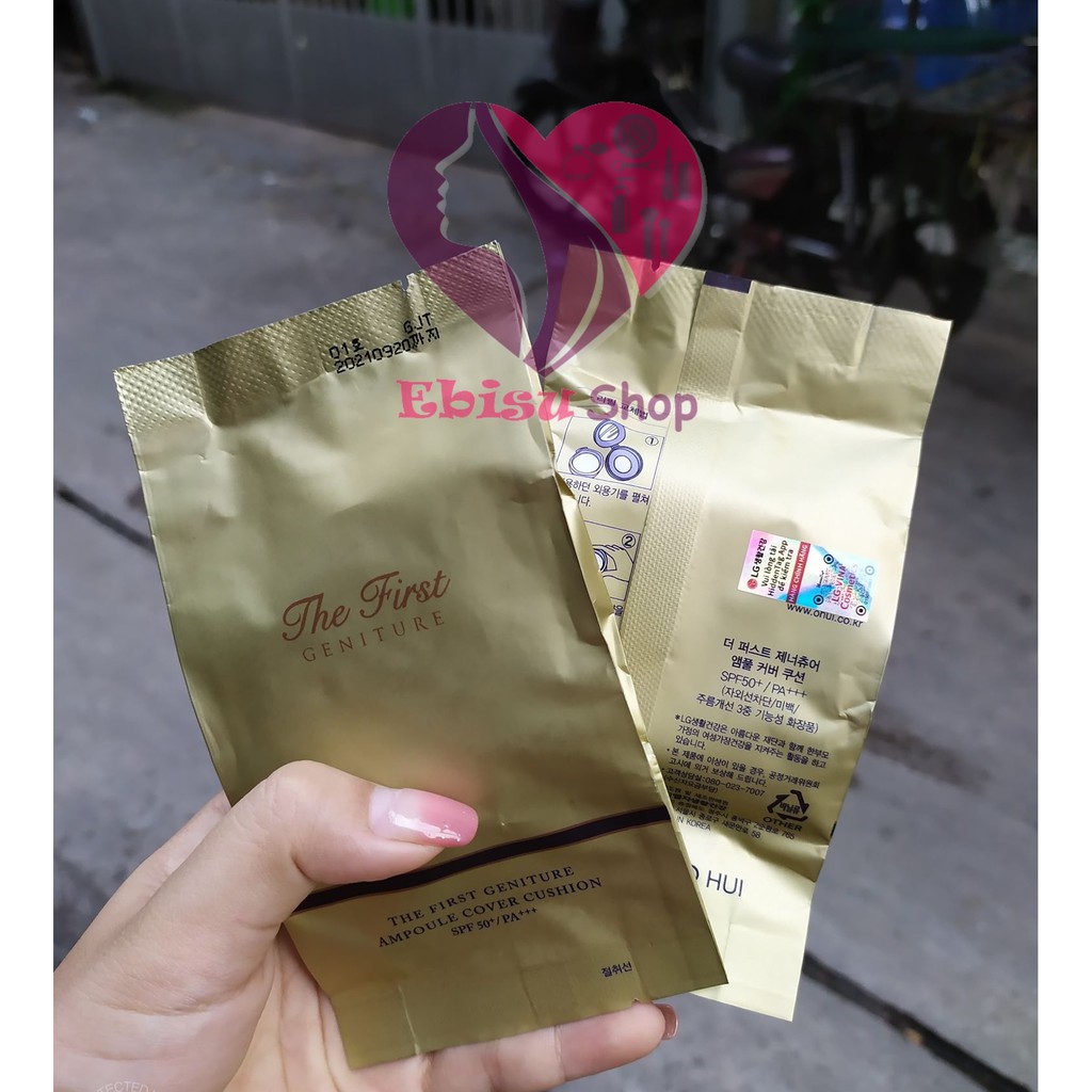 Lõi phấn nước Ohui The First Geniture Ampoule SPF50+/PA+++ Cushion 𝗘𝗯𝗶𝘀𝘂 𝗰𝗼𝘀𝗺𝗲𝘁𝗶𝗰𝘀