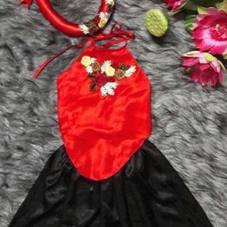 Set yếm hoa cho bé gái