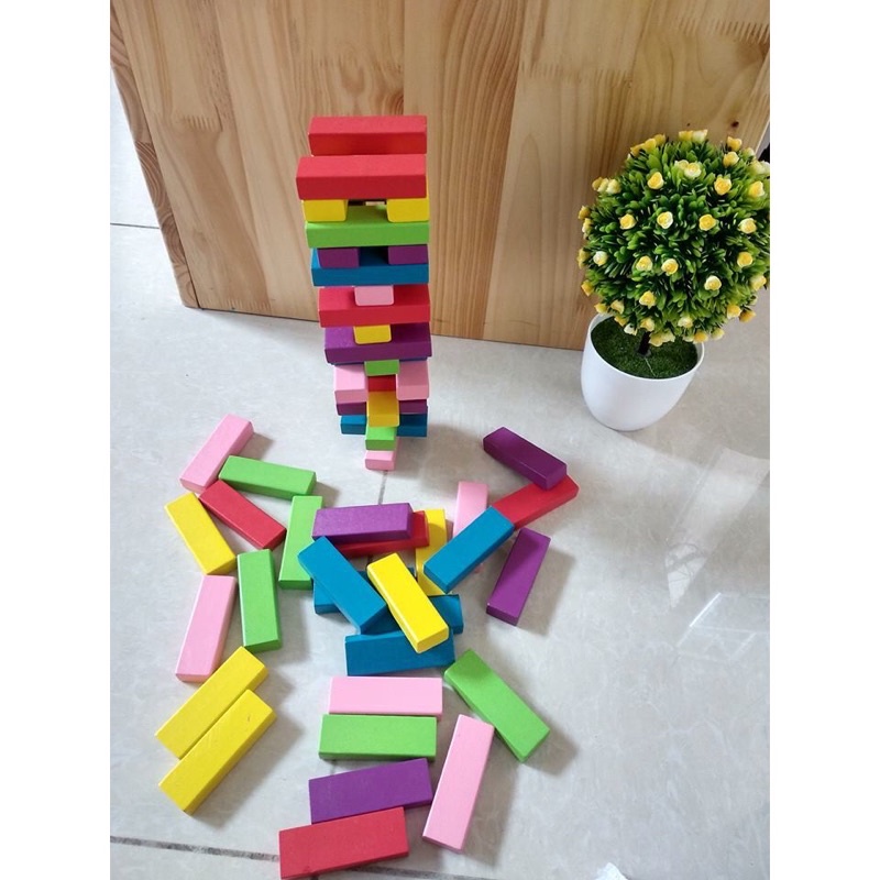 Bộ rút gỗ màu loại to, kèm xúc xắc