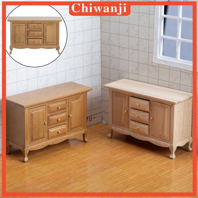 Mô Hình Tủ Gỗ Thủ Công Hiện Đại Trang Trí Nhà Búp Bê Tỉ Lệ 1: 12