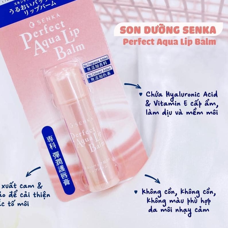 Son Dưỡng Môi Cấp Ẩm Senka Perfect Aqua Lip Balm