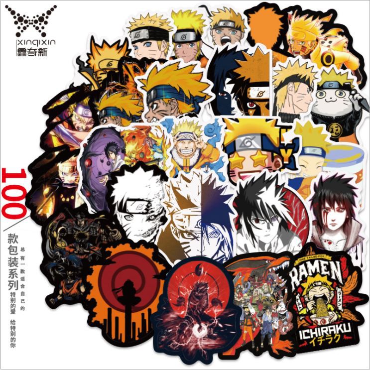 Sticker dán Macbook, Vali, Mũ bảo hiểm, Điện thoại, Laptop chủ đề naruto