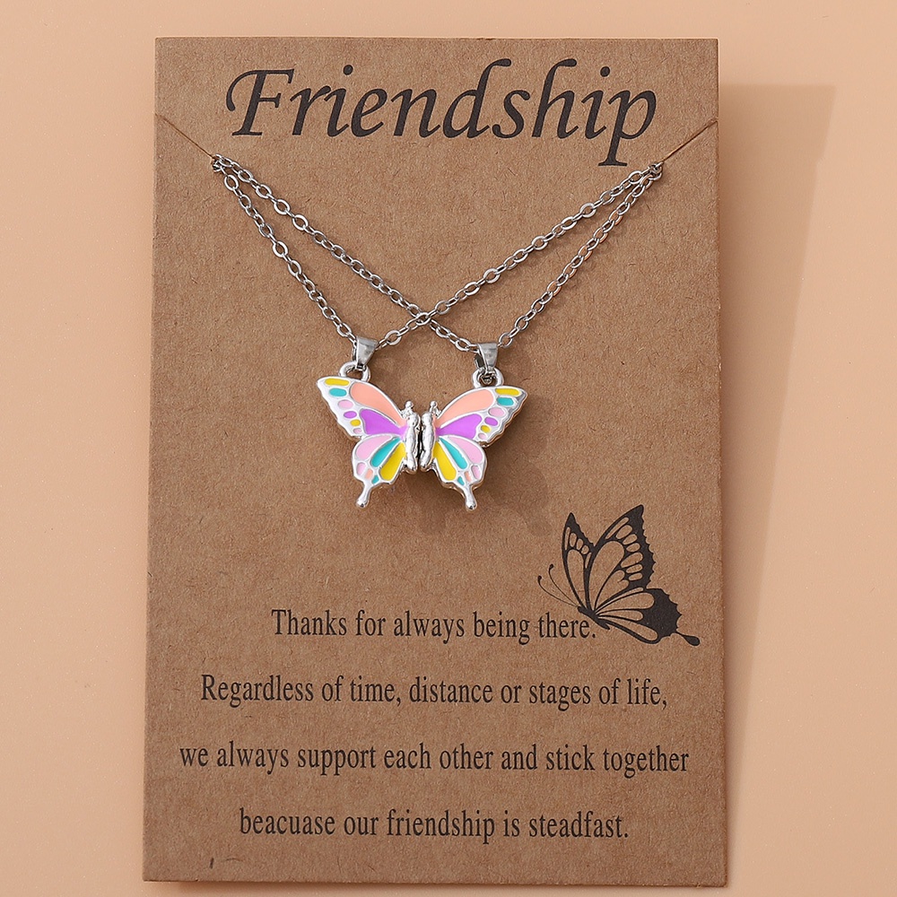 Vòng cổ Mặt Hình Bướm Bằng Hợp Kim Nhiều Màu Sắc Thời Trang Dành Cho Nữ