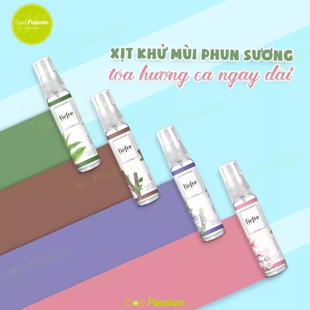 Xịt Khử Mùi Dưỡng Trắng, Khử Mùi Hương Nước Hoa Tự Nhiên - Refre Whitening, Refre Natural 6ml