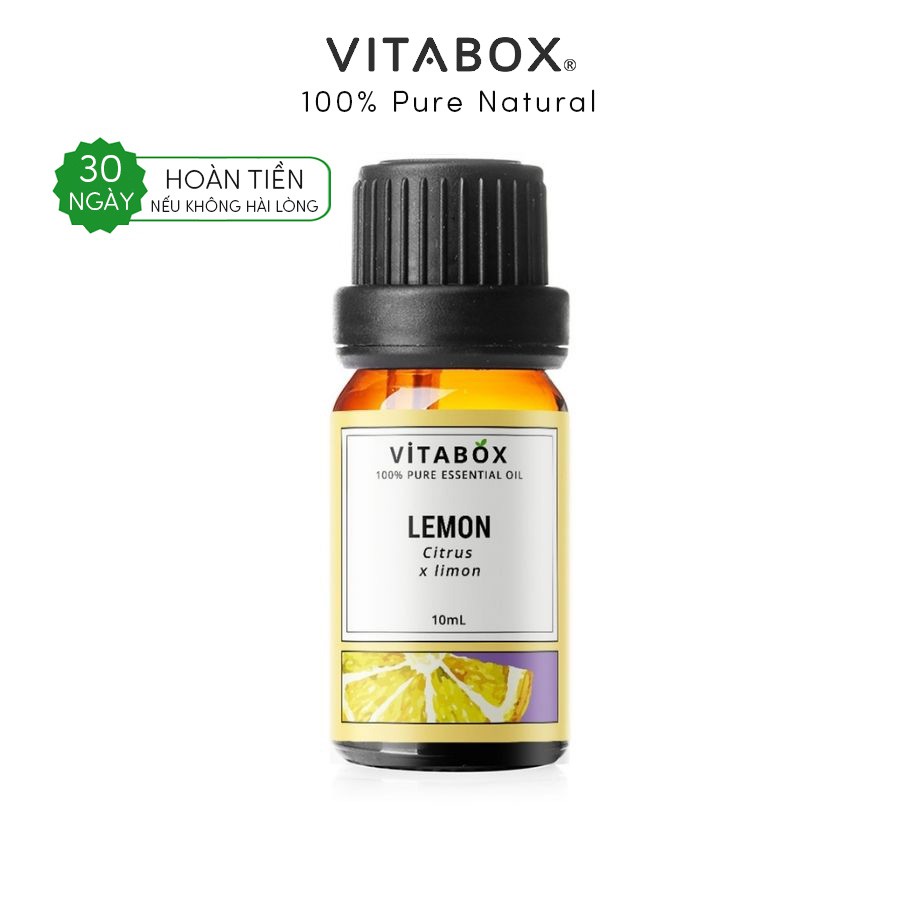 Tinh Dầu Vỏ Chanh (Lemon) - 100% Thiên Nhiên Nguyên Chất - Vitabox Natural Essential Oil