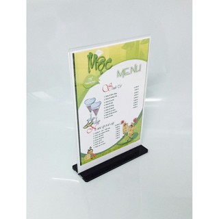 [ GIÁ SỐC] Kệ menu A5, menu mica A5, Menu nhà hàng hiển thị 2 mặt.