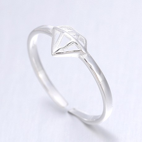 Nhẫn bạc empty diamond T1