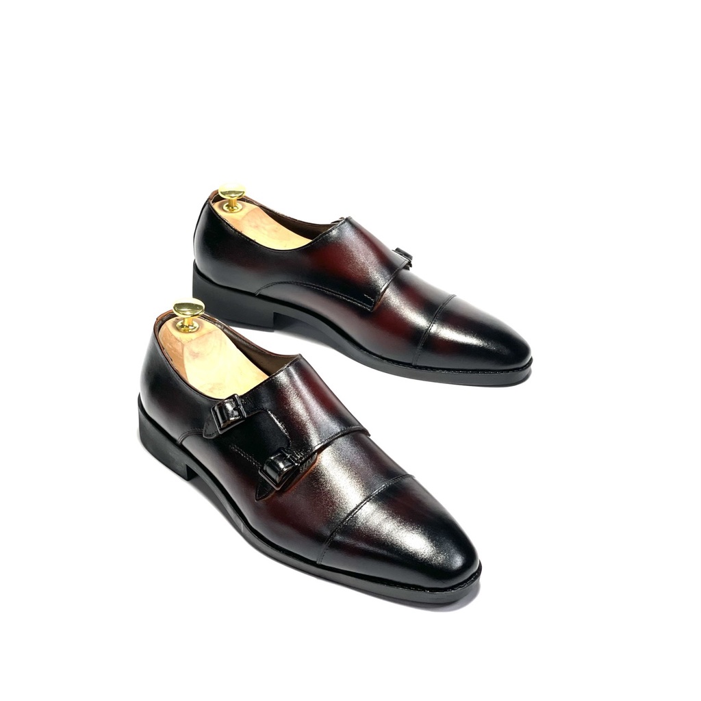 Giày tây Double Monktrap - Giày công sở - da bò thật nhập khẩu 100%- Thiết kế trẻ trung sang trọng lịch sự