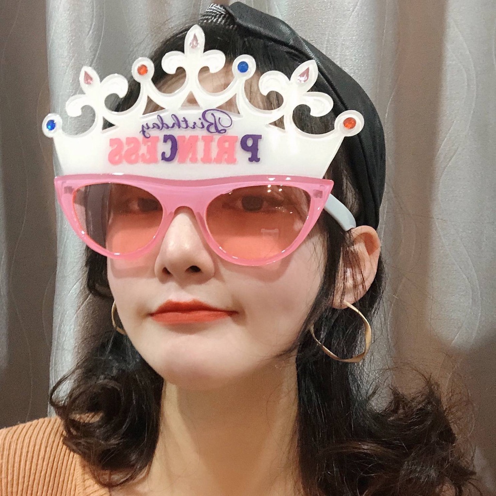 Kính mát hình chữ Happy Birthday vui nhộn thời trang