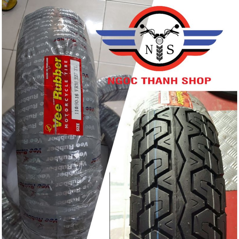 Lốp sau 110/90/16 không ruột GN125 GN125-2F GZ125 GZ150 YB125 LA250 CM250 CB250 Nighthawk 250 Master125 CM125 Dalim125