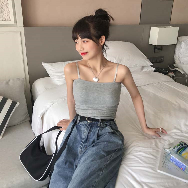 Áo Croptop Hai Dây Có Miếng Đệm Ngực 42243