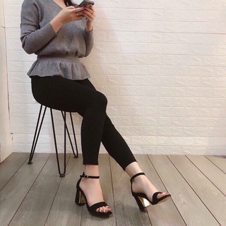 Sandal da lộn đế 7p vàng mã h11