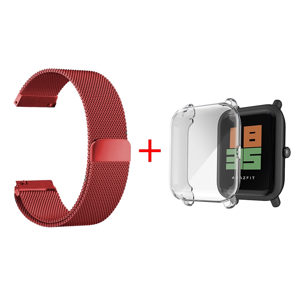 Dây Đeo Kim Loại 2 Trong 1 Cho Đồng Hồ Thông Minh Amazfit Bip Lite /1S /U /U Pro