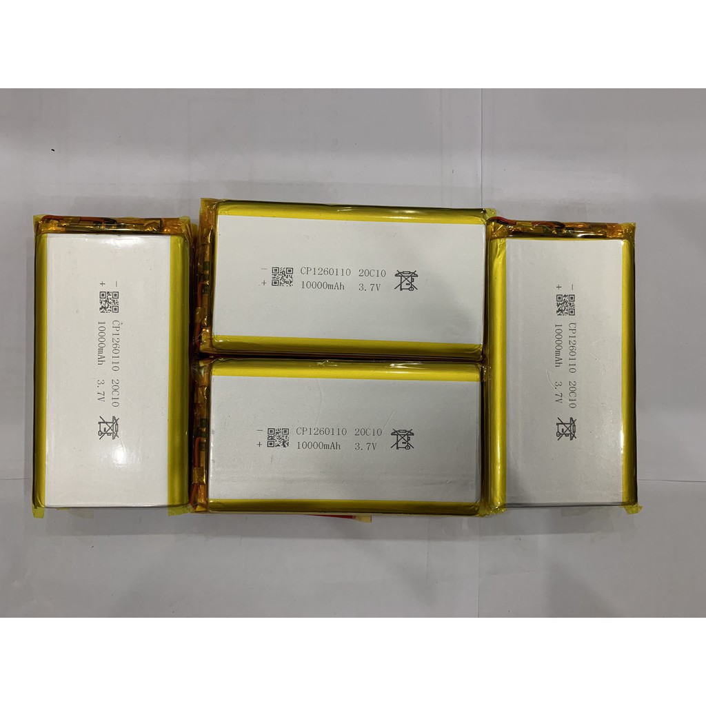 phụ xe Pin lipo - Pin Lithium-Polymer 3.7V 10000mAh 1260110 mới 100% chuẩn dung lượng- có mạch bảo vệ