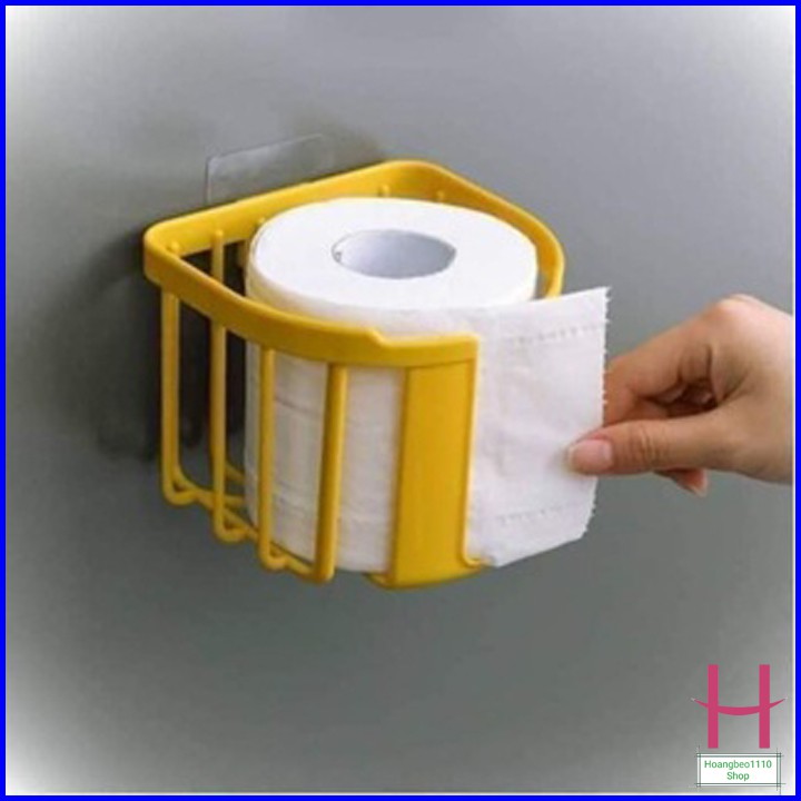 Giỏ đựng giấy vệ sinh bằng nhựa dán tường tiện dụng { H }