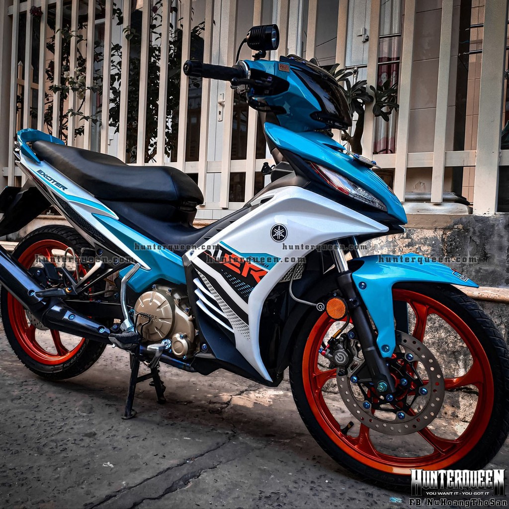 Tem rời Y15ZR phiên bản 2021 xanh cam. Dán xe Exciter 135 đời 2011-2014