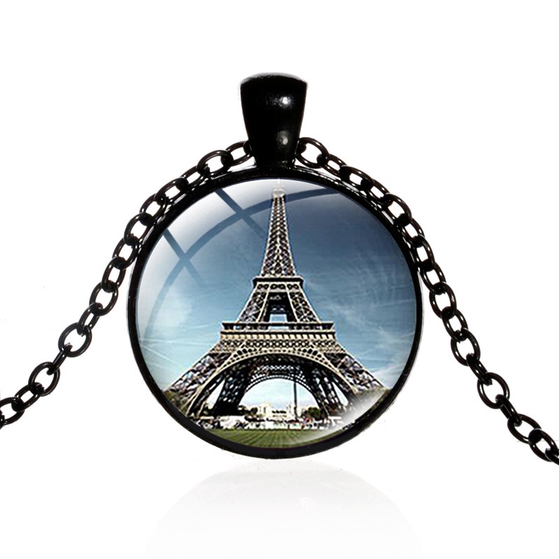 European and American best-selling Eiffel Tower time GEM PENDANT NECKLACE NEW JEWELRY sweater chain batch