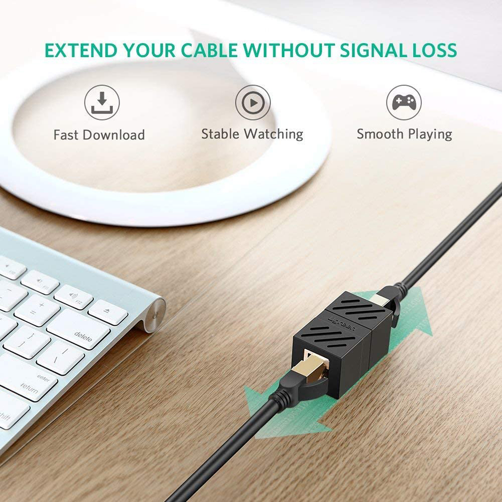 1/5 Đầu nối cáp mạng ethernet 8p8c Sang Rj45 cho Pc Cat7 / Cat6 / Cat5E tiện dụng