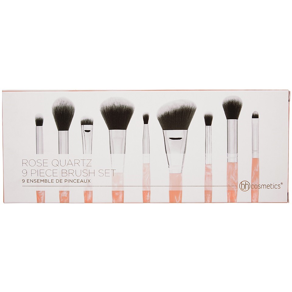 Bộ cọ BH Cosmetics Rose Quartz - 9 Piece Brush Set | BigBuy360 - bigbuy360.vn