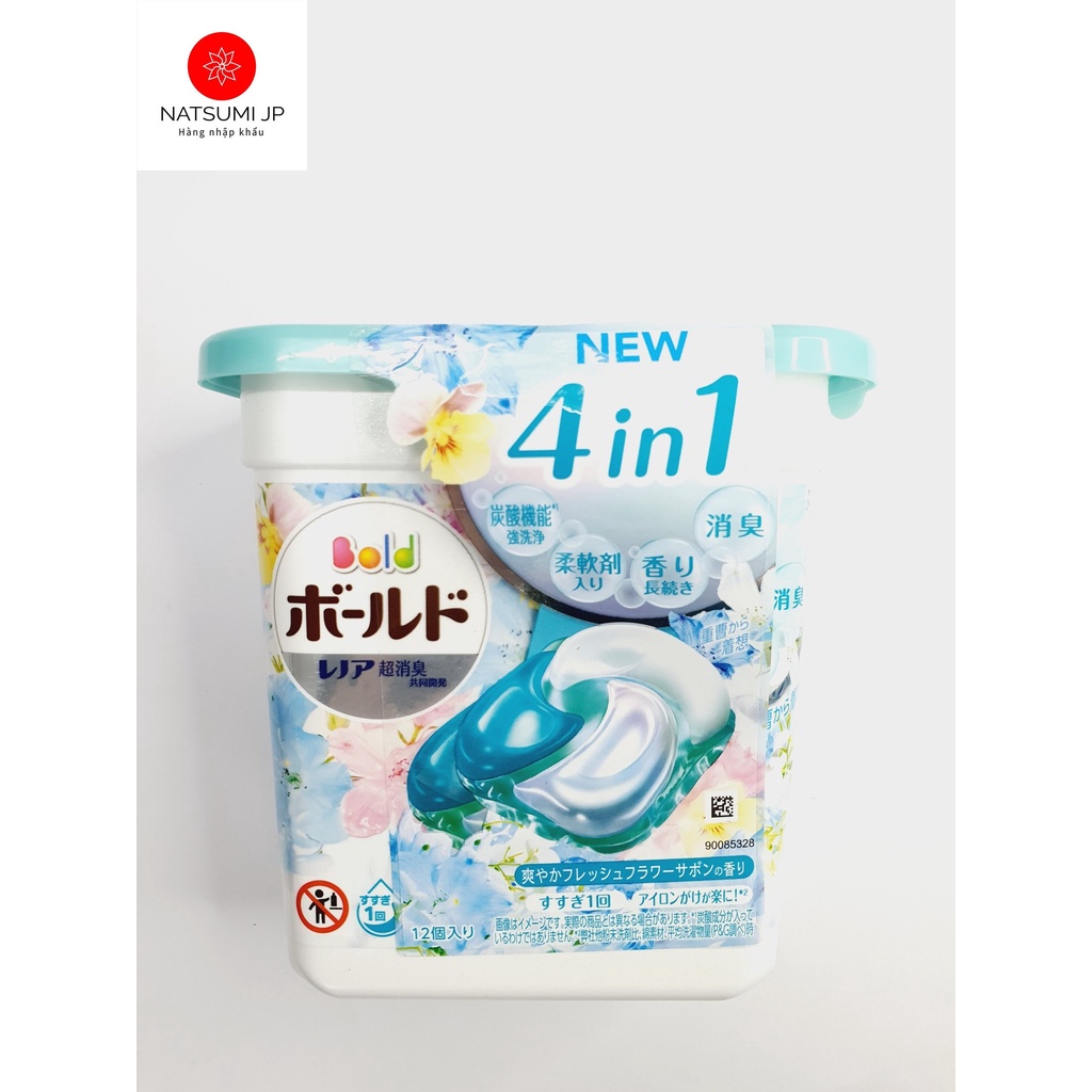 [12v/36v] Viên Giặt Xả Quần Áo 4D Bold GELBALL 4D P&amp;G Nhật Bản ( Date mới)