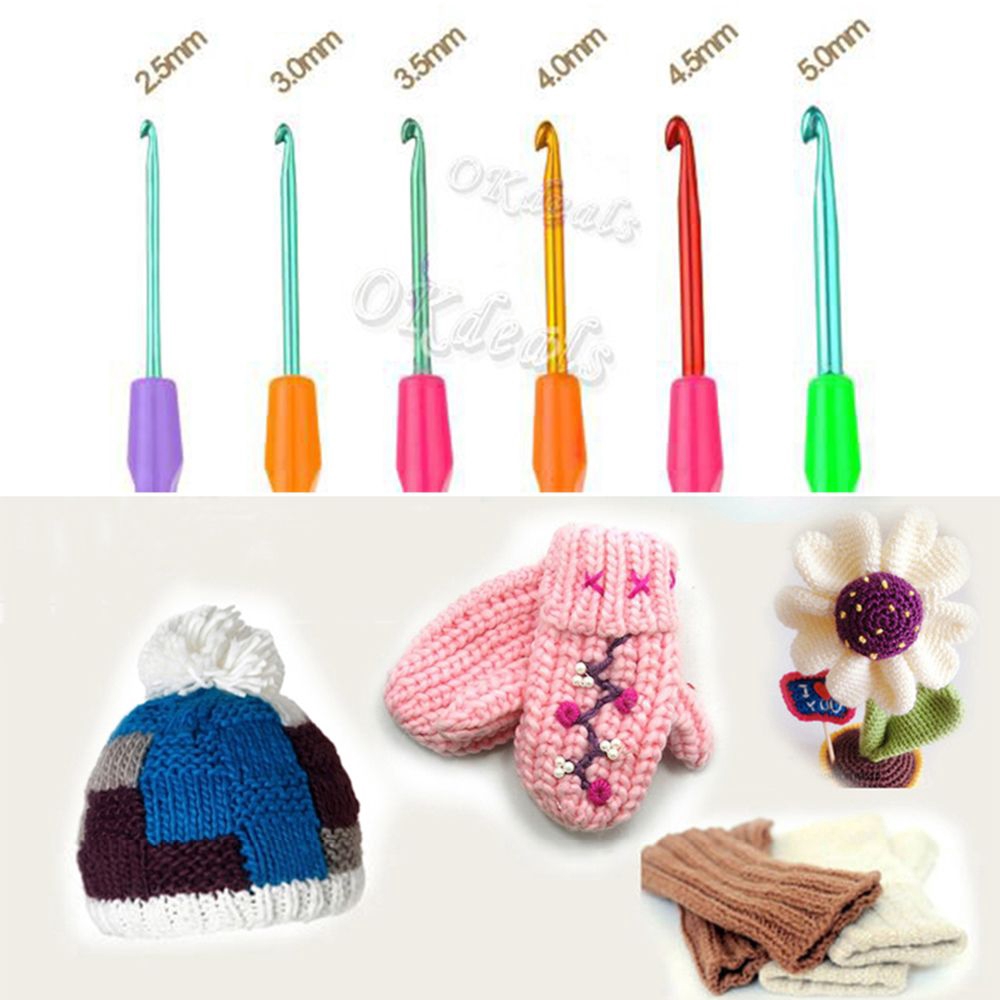 Set 6 kim đan len bằng nhôm tiện dụng