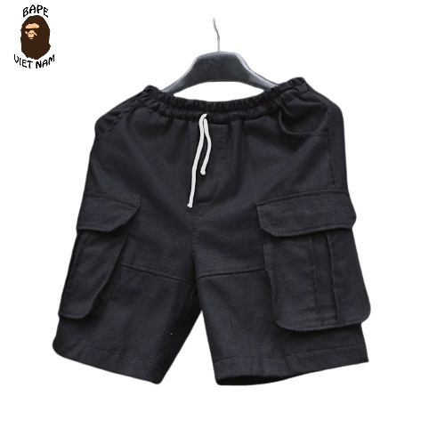 Nhiều mẫu Quần short Nam túi hộp, Quần đùi Nam phong cách Street Wear, Chất liệu Kaki co dãn nhẹ, Màu đen