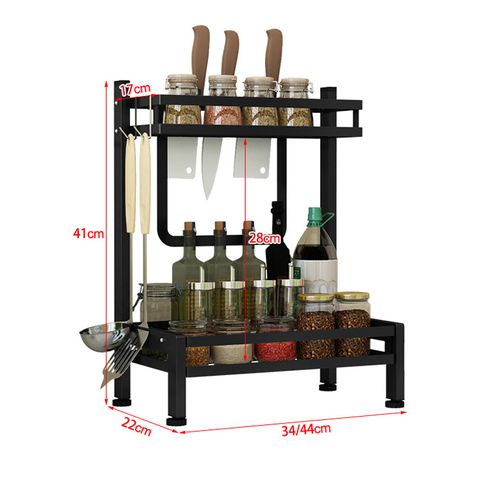 Kệ để gia vị đa năng 2 tầng, giá đựng gia vị 3 tầng chống gỉ sơn tĩnh điện
