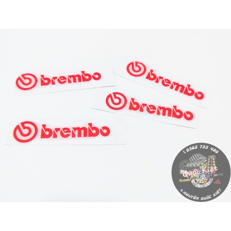 Tem logo Brembo đổ keo nổi chống nước tuyệt đối