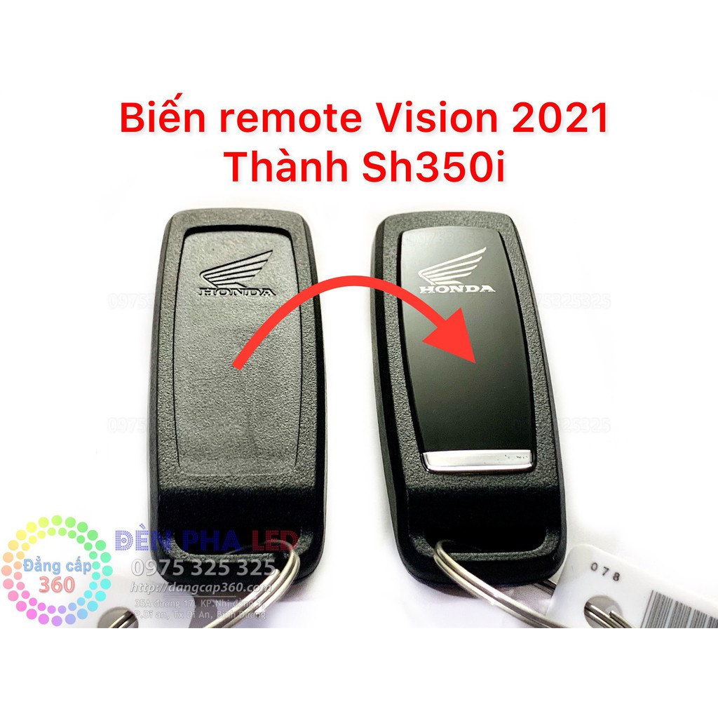 Mặt lưng bóng remote SH350i lắp cho remote 2 nút vision 2021 lead 2022 - mặt kiếng FOB silicon bao bảo vệ remote - Seido