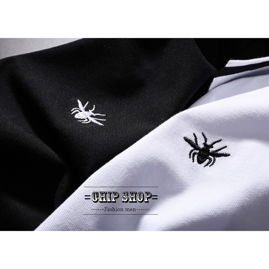 Áo thun nam ngắn tay cố cổ thêu ông | BigBuy360 - bigbuy360.vn