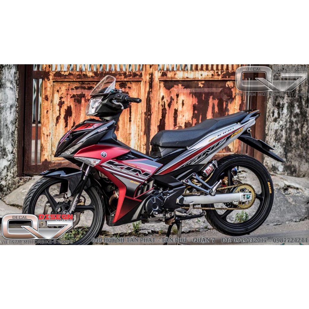 Tem Rời EXCITER 150 MX KING ĐỎ BẠC