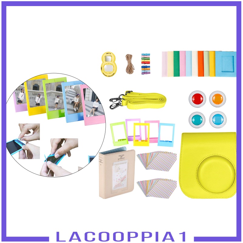 [LACOOPPIA1] Accessories Bundle Kit For Fujifilm Instax Mini 9 Camera With Straps