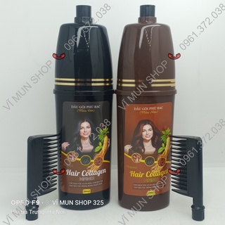 Dầu gội phủ bạc Organic Hair collagen nano ( dầu gội kết hợp nhuộm tóc) 200ml