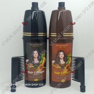 Dầu gội phủ bạc Organic Hair collagen nano 200ml