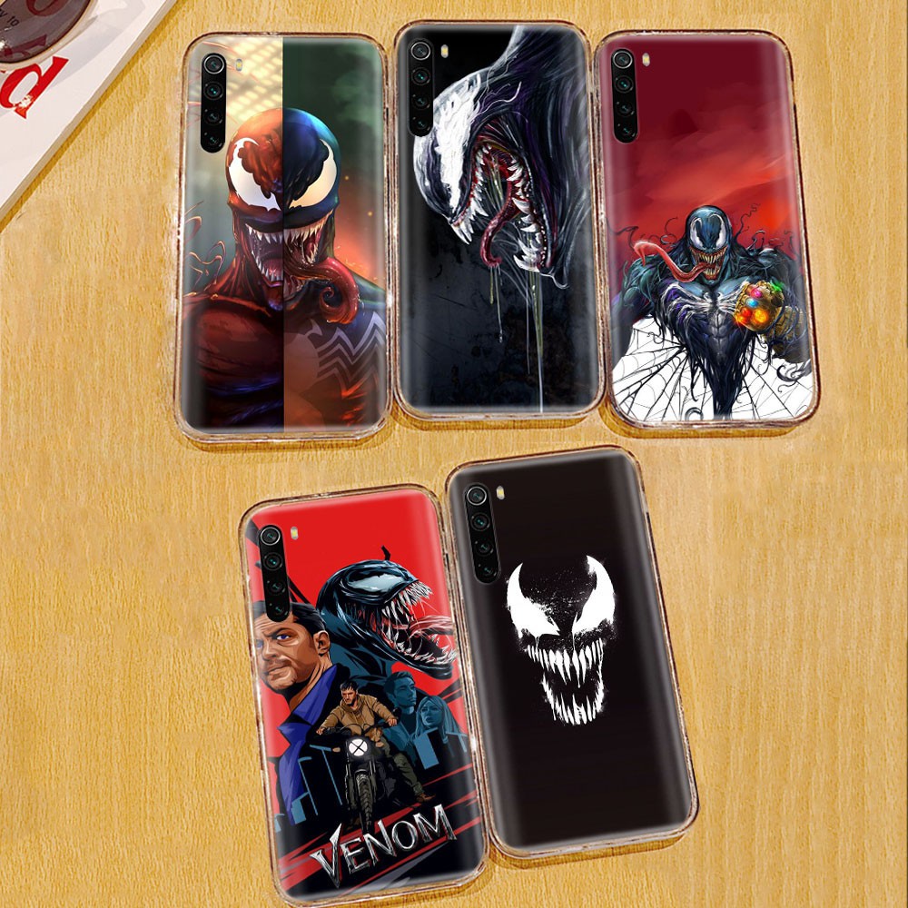 Ốp Lưng Trong Suốt In Hình Venom Marvel Cho Xiaomi Mi 8 Pro Redmi Note 8a 8t A2 Lite