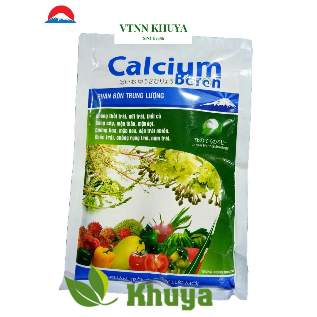 Phân bón trung lượng Calcium Boron Phú Sĩ 25gr Chống thối trái Nứt trái Cứng cây