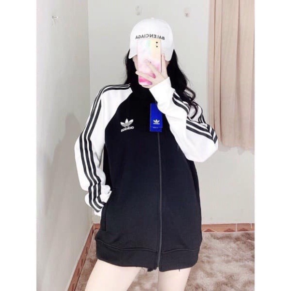 Áo Khoác thể thao nữ, nam áo thu đông chất nỉ Phối 3 Sọc Tay LOGO Adidas Thêu Ngực | BigBuy360 - bigbuy360.vn