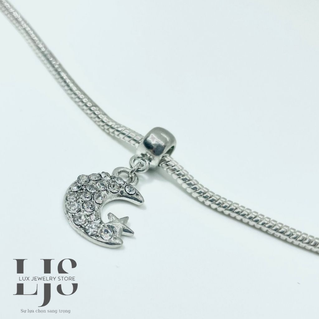 Charm Lux Jewelry, charm mạ vàng hồng cho vòng pandora - LUX889