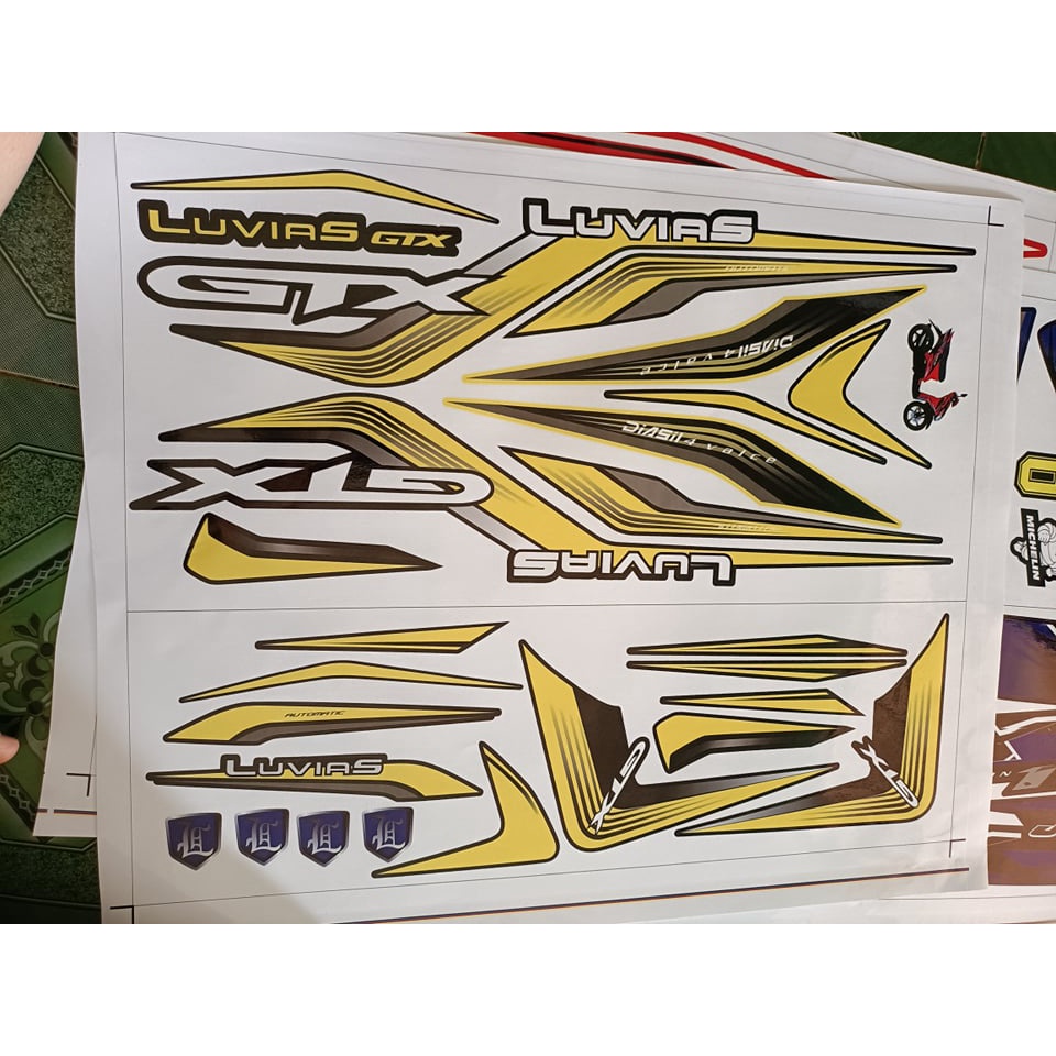 tem rời luvias gtx xe đen, trắng