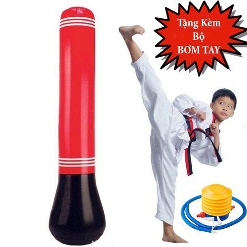 Trụ đấm đá Boxing 1.6m bơm hơi_ (TẶNG KÈM BƠM)