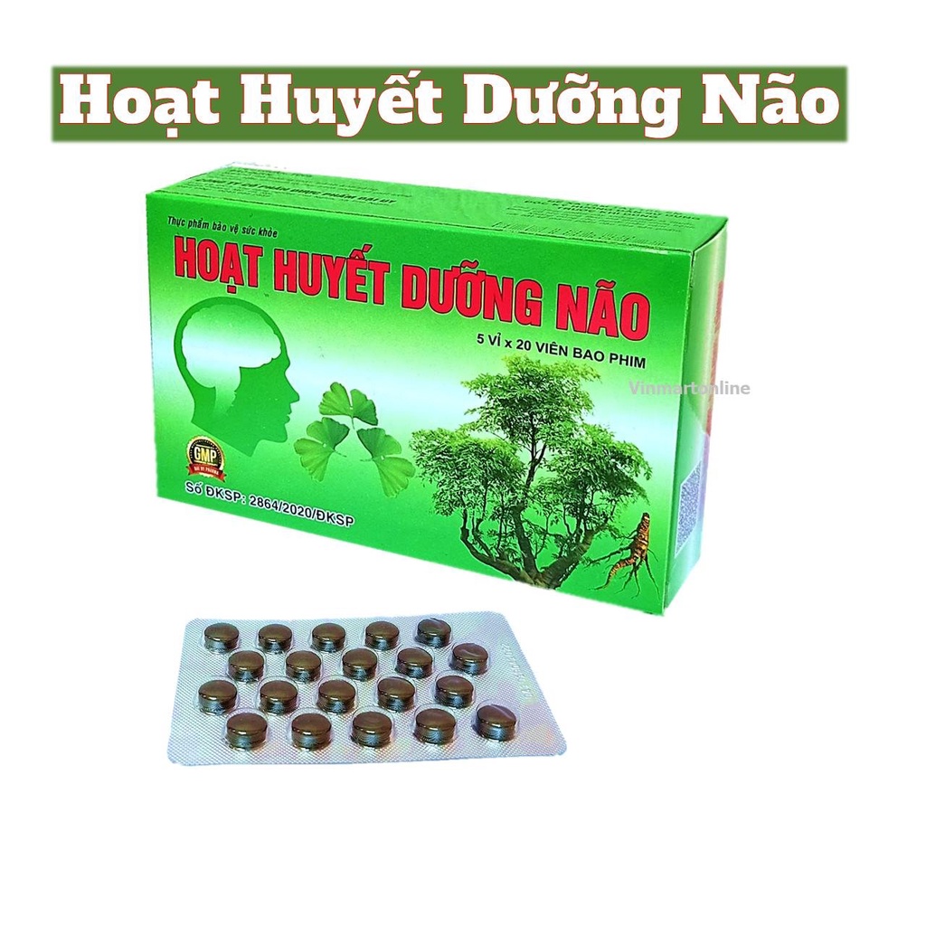 Hoạt Huyết Dưỡng Não Hỗ Trợ Tăng Cường Trí Nhớ. Giảm Đau Đầu, Hoa Mắt, Chóng Mặt, Rối Loạn Tiền Đình