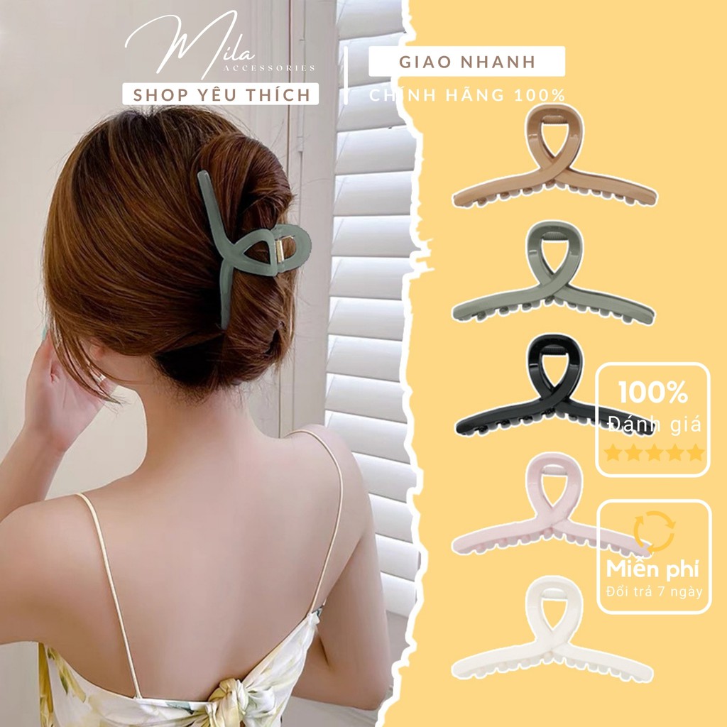 Kẹp tóc nữ đẹp Hàn Quốc MILA KT103 ❤️SIÊU XINH❤️ nhựa Acrylic cao cấp cỡ lớn nhiều mắc sắc lựa chọn Mila Accessories