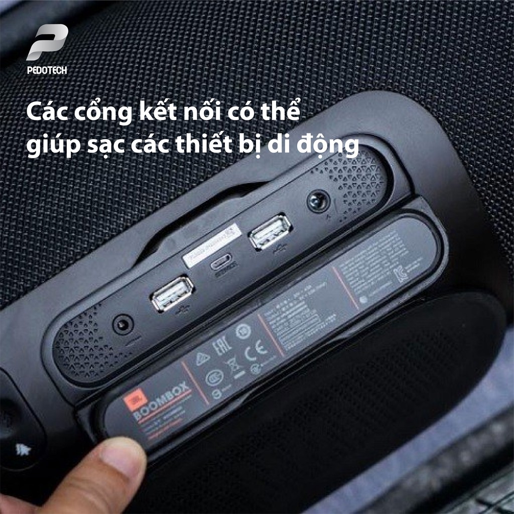 Loa JBL Boombox BẢO HÀNH 6 THÁNG, ÂM THANH SỐNG ĐỘNG, chống thấm nước, tặng kèm dây sạc 3 đầu và tai nghe bluetooth