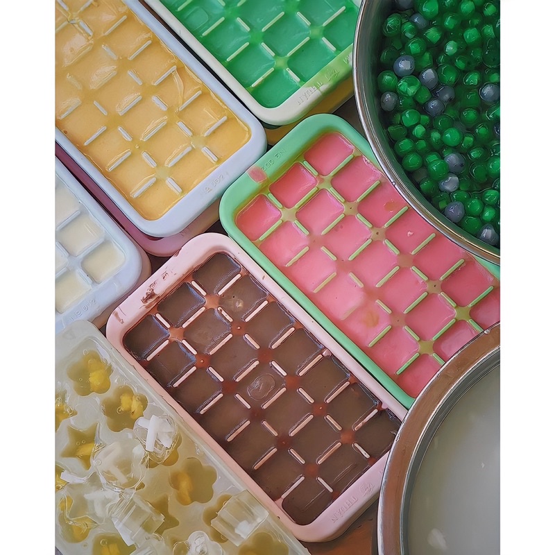 Set làm Pudding 6 vị Trứng, Socola, Matcha, Dâu, Khoai Môn, Dưa Gang - Topping Trà Sữa