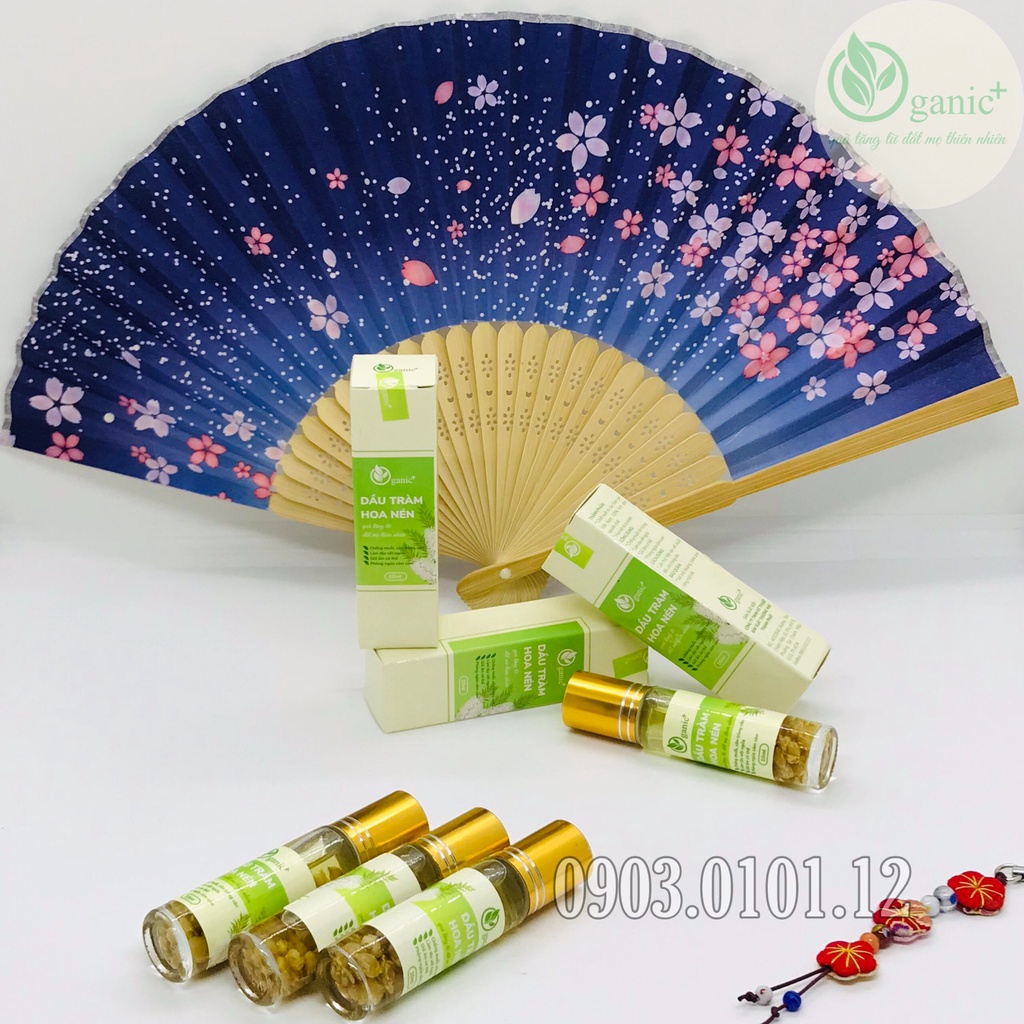 Dầu tràm hoa nén huế chai bi lăn 10ml tiện lợi,  tinh dầu tràm trà nguyên chất cho bé