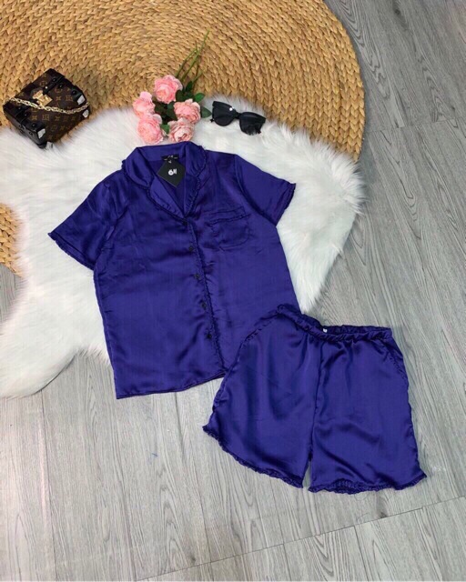 XẢ KHO- Bộ sóc pizama lụa viền xinh xắn